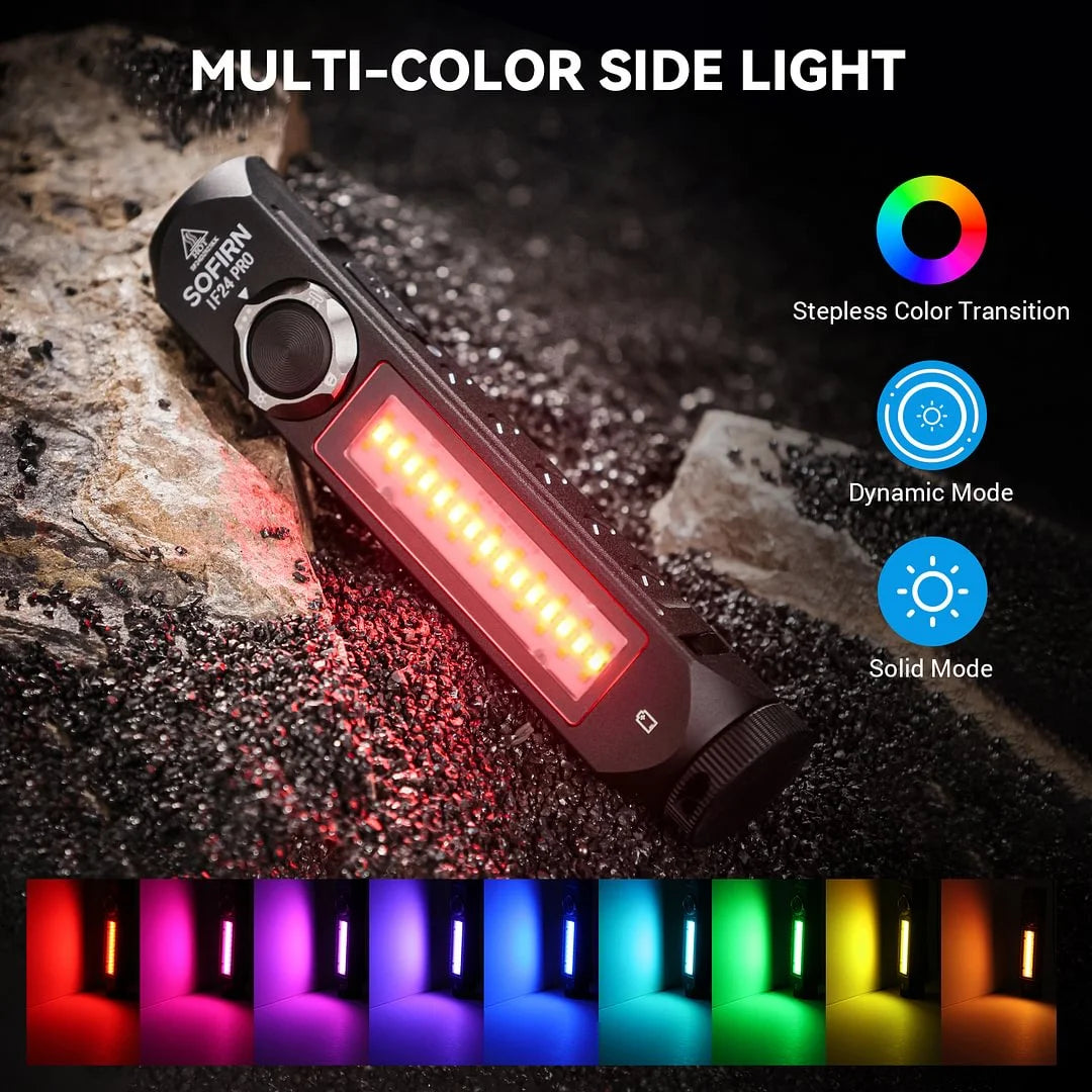 lampe torche rechargeable 1800lm 200m spot colorée multifonctionnelle usb led alliage aluminium