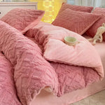 Housse de couette polaire verte simple et confortable