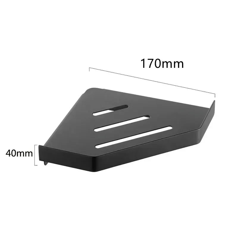 étagère salle bain moderne acier inoxydable argenté noir lisse brillante minimaliste