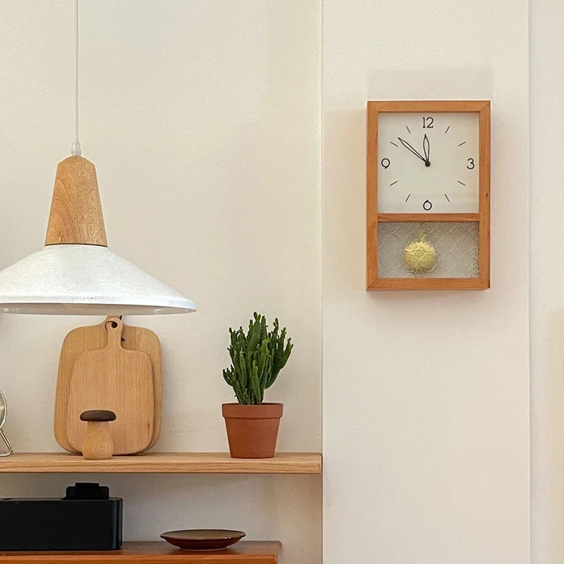 Horloge murale bois couleur vert
