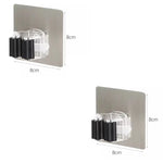 porte balai mural adhésif blanc noir moderne support outils cuisine salle bains