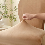 housse chaise moderne velours beige uni protection fauteuil mariage banquethôtel opaque