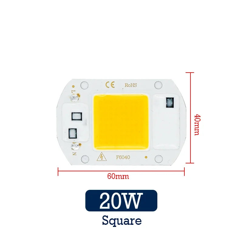 ampoule led chip 10w 20w 30w 50w cold warm white ic intelligent diy éclairageextérieur