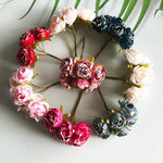 bouquet fleurs artificielles roses blanches bleues marrons rouges mariage anniversaire intérieur