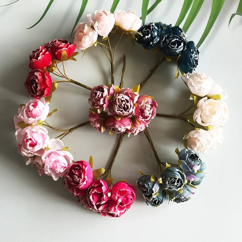 bouquet fleurs artificielles roses blanches bleues marrons rouges mariage anniversaire intérieur
