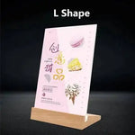cadre photo acrylique transparent clips moderne support panneau publicitaire base vertical horizontal
