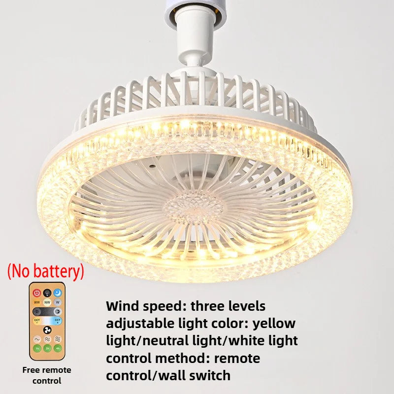 ventilateur led blanc moderne télécommande contemporain minimaliste autonome flux lumineux abs pc