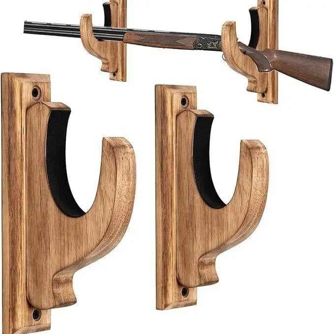 support mural bois vieilli rustique arme feu fixations vis instructions
