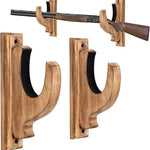 support mural bois vieilli rustique arme feu fixations vis instructions
