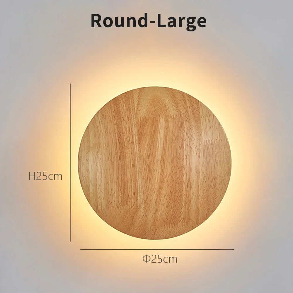 lampe murale bois led moderne minimaliste éclairage quotidien chambre cuisine salon entrée étude(toucher)