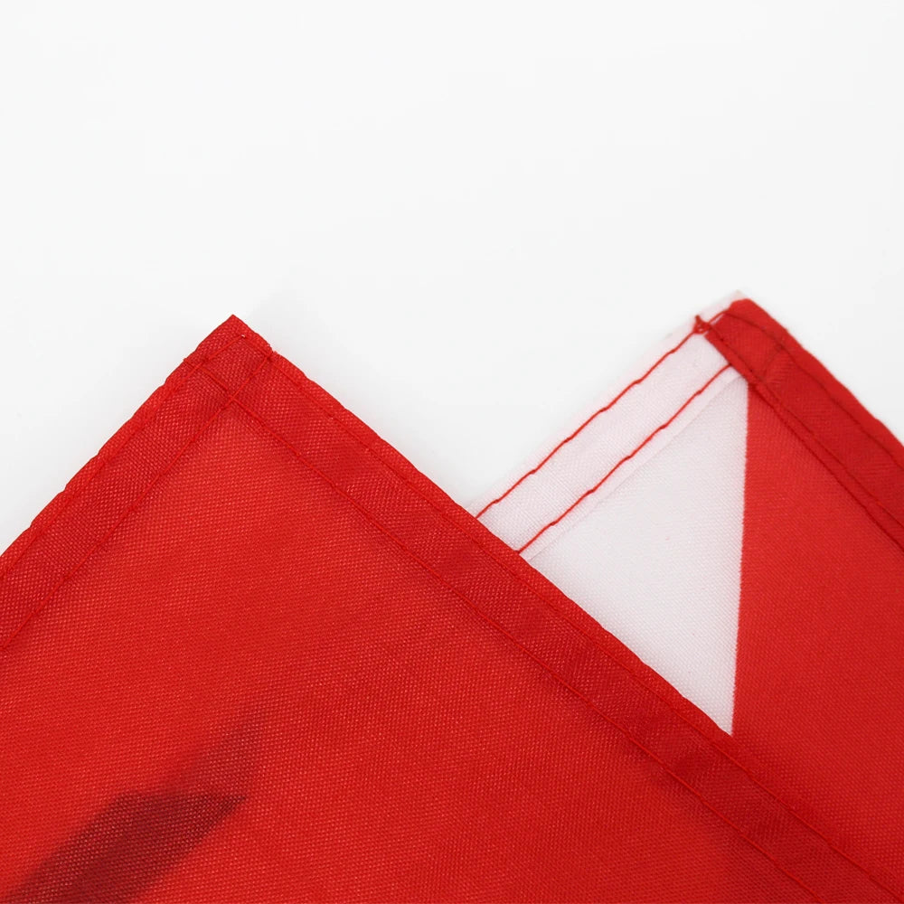 drapeau trinité tobago rouge noir blanc triangles dorés décoration murale polyester 120x180cm 90x150cm