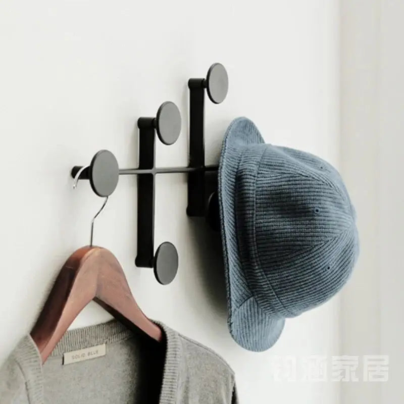 porte sacs vêtements mural noir blanc or circulaire métallique moderne minimaliste sacs chapeaux vêtements