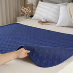 protège matelas imperméable bleu marine quilté moderne microfibre tpu coton bambou résistant absorption lavable