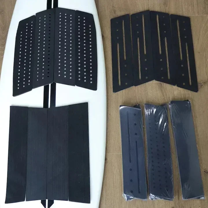tapis surf noir rayures verticales adhésif anti dérapant traction pad surfboard longboard avant arrière