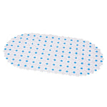 tapis bain antidérapant pvc moderne transparent ventouses bleues salle bain large 67cm 375cm