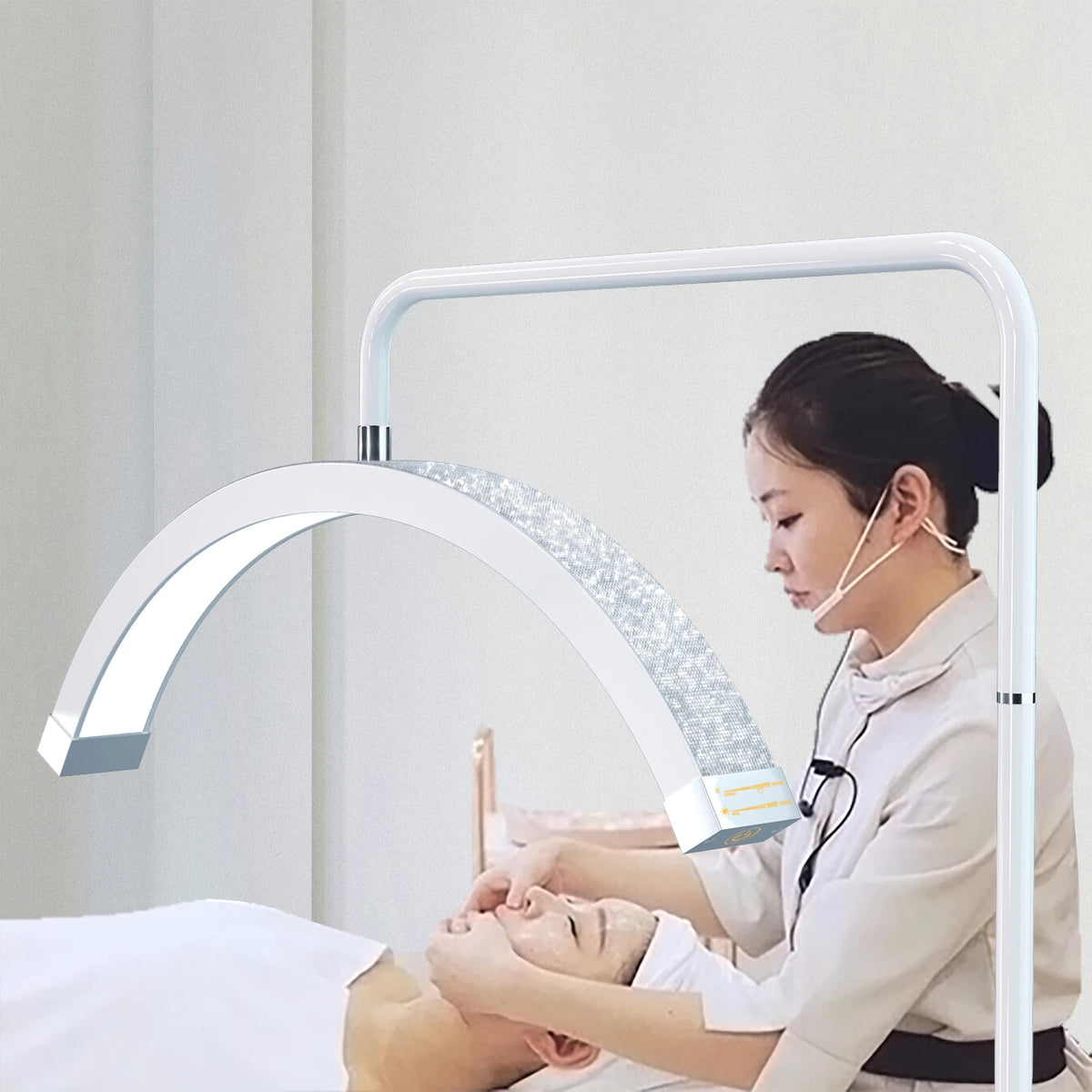 lampe led annulaire blanc transparent moderne 40w clips fixation adaptable stepless dimmer