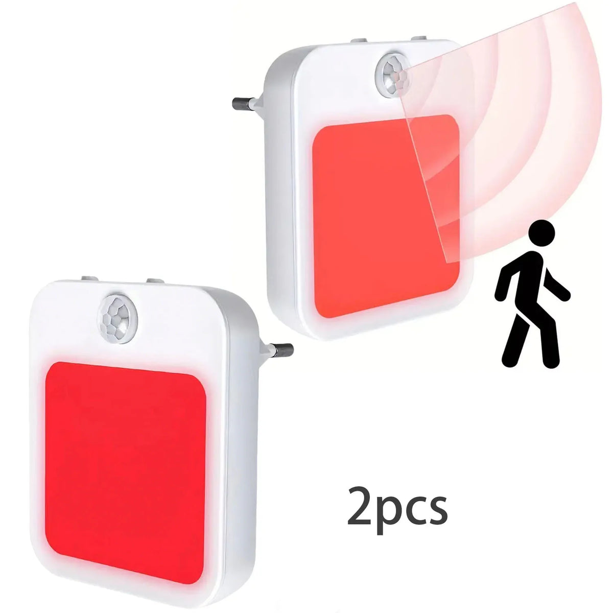 veilleuses led capteur mouvement blanc rouge moderne prise murale interrupteur luminosité chambre cuisine couloir