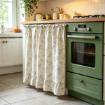 rideau cuisine carreaux coton classique ruban fixation blanc marron rouge bleu vert beige