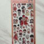 stickers personnalisés sakuragi hanamichi rouge blanc transparent anime cartoon 3d pvc première édition