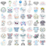 stickers éléphants cartoonaufs adhésifs multi couleurs adultes teens waterproof vinyl Pods Random