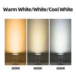 projecteurs led blanc noir moderne 2700k 6500k e27 étoupe aluminium pvc