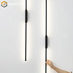 applique murale led moderne minimaliste noir éclairage quotidien 90 260V 3000K 4000K 6000K aluminium