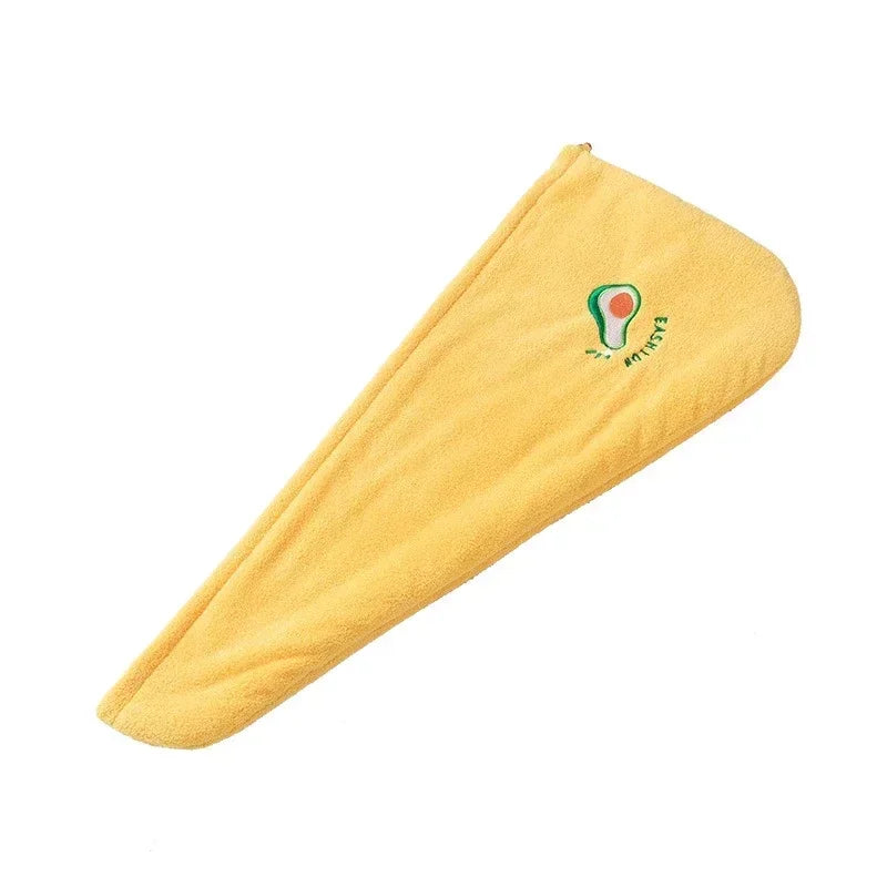 serviette cheveux microfibre absorbante rapide animaux mignons brodés couleurs variées douces pratique