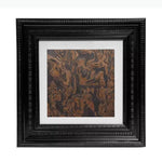 tableau moderne abstrait noir beige gris blanc marbré taches cadre toile salon décoration