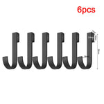 crochet mural moderne aluminium noir blanc gris fixations adhésives multifonction salle bain cuisine