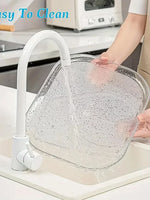 support rangement transparent moderne réfrigérateur système succion rotatif gain place