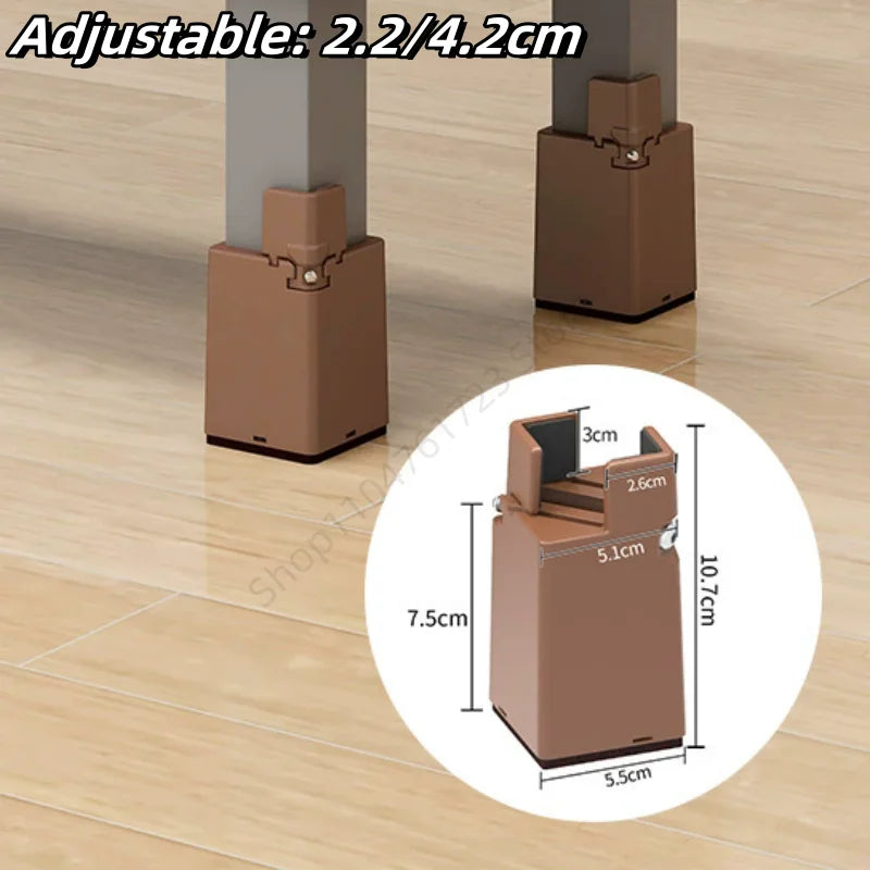 pieds meubles marron noir vis plastique moderne fixation antidérapants rechargeables