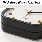horloge murale double face moderne aiguille quartz noir blanc doré aiguilles poteau métallique