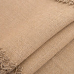 nappe table tissu jute beige rustique bordure ajourée noël halloween printemps opaque farmhouseDecoration