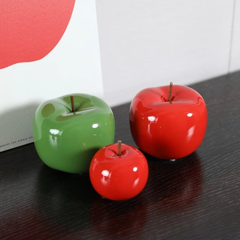 pommes décoratives vert rouge céramique brillantes modernes minimaliste salon restaurant simples luxueuses decoration maison