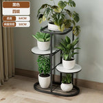 étagère métal multi niveaux plantes moderne extérieur intérieur or noir blanc