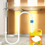 rallonge distributeur savon kit tubes transparents connecteurs blancs bleus joints noirs utilitaire moderne cuisine