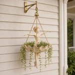 statue suspendue ballerine classique vintage plante suspendue chaînes dorées opacité