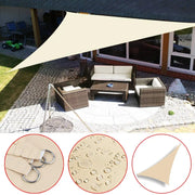 Voile d'ombrage triangle imperméable pour terrasse et jardin - Protection UV 98% - Ombre Interieur