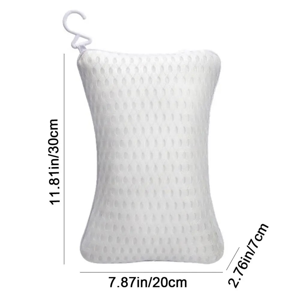 coussin bain blanc perforé confort 30x20cm doux tête spa