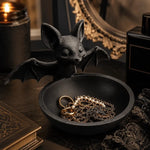 support bijoux noir chauve souris sculpté moderne rangement articulé ornement décoration Halloween
