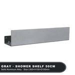 étagère murale blanche aluminium laquée moderne vis fixations 30 40 50 cm