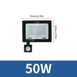 projecteur led extérieur noir capteur mouvement étanche aluminium mur jardin sécurité