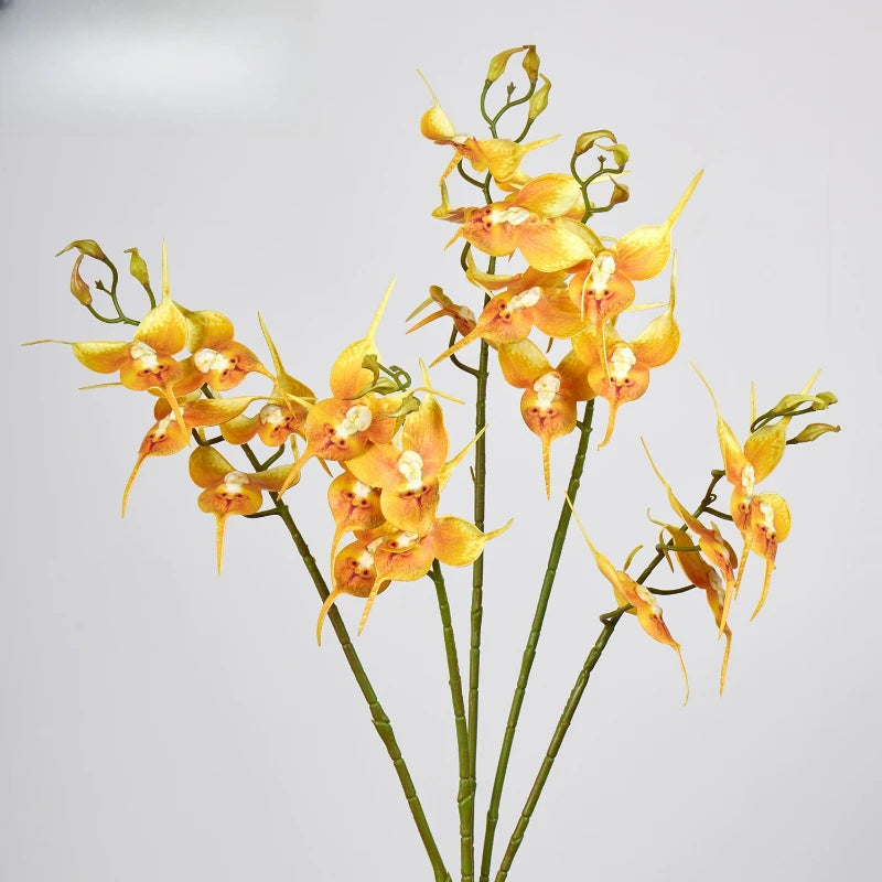 décoration mariage orchidées artificielles 5pcs violet blanc jaune modernes intérieur
