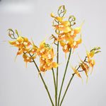 décoration mariage orchidées artificielles 5pcs violet blanc jaune modernes intérieur