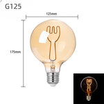 ampoule led filament transparente dorée love dream note vintage métallique moderne chambre 220v