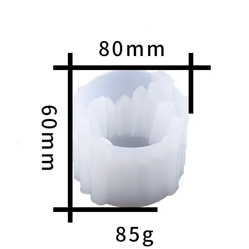 support bougie silicone mold blanc rayures verticales moderne diy époxide résine trousseau crafting matériaux