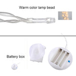 Guirlande lumineuse LED pour sapin de Noël blanc chaud avec ventouses