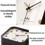 horloge murale double face moderne aiguille quartz noir blanc doré aiguilles poteau métallique