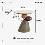 table d'appoint moderne table basse marron beige vert clair minimaliste lisse salon chambre coucher