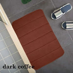 tapis bain polyester rayures horizontales moderne beige gris violet marron absorption d'eau 40x60cmintérieur